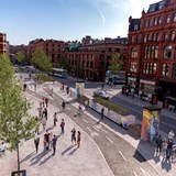 Visualisation of Stevenson Square in Manchester's Northern Quarter