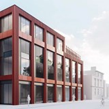 Mockup of planned work on Pankhurst Building