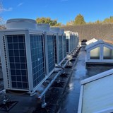 Equipment on the roof of the Salford Civic centre