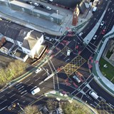 Mock up of Newport Street CYCLOPS junction in Bolton