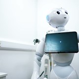 Robot being tested in a lab