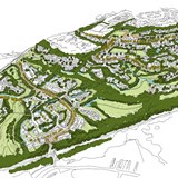 CGI Aerial View Of Proposed Godley Green