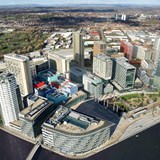 Aerial view of Media City